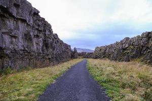 Valley in Thingvellir National Park, Southwestern Iceland photo