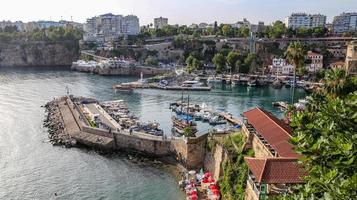 Boats in Antalya Harbour, Turkey photo