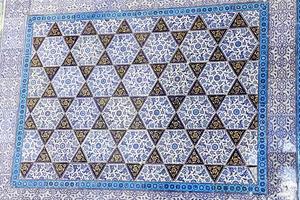 azulejos azules en el palacio de topkapi, estambul foto