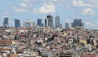 distrito de galata y karakoy en la ciudad de estambul foto