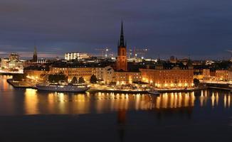 vista general del casco antiguo de gamla stan en estocolmo, suecia foto