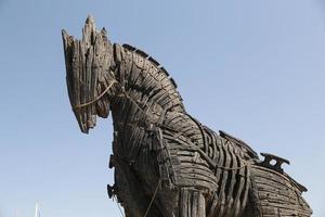 caballo de troya en la ciudad de canakkale foto