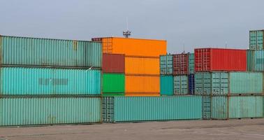 Containers in port photo