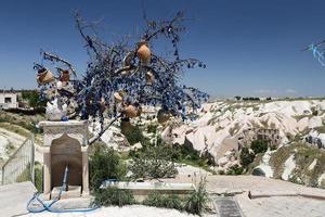 Pigeons Valley and Evil Eye Beads Tree in Cappadocia photo