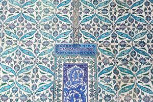 Blue Tiles in Topkapi Palace, Istanbul photo