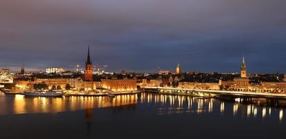 vista general del casco antiguo de gamla stan en estocolmo, suecia foto