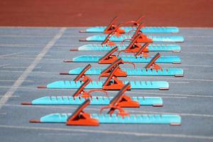 tacos de salida en atletismo foto