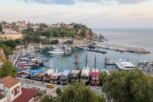 Boats in Antalya Harbour, Turkey photo