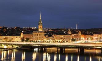 vista general del casco antiguo de gamla stan en estocolmo, suecia foto