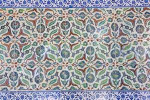 azulejos azules en el palacio de topkapi foto