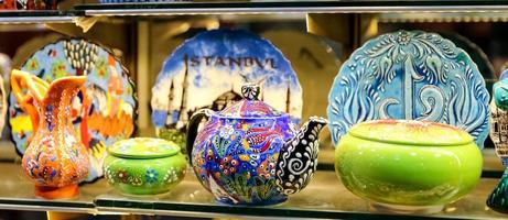 Turkish Ceramics in Grand Bazaar, Istanbul, Turkey photo