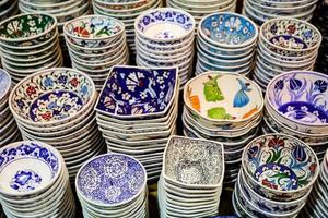 Turkish Ceramics in Grand Bazaar, Istanbul, Turkey photo