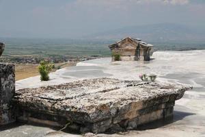 Hierapolis antique tomb in Pamukkale, Turkey photo