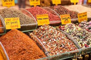 Teas in Spice Bazaar, Istanbul photo