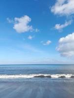 horizon with a bright blue sky background photo