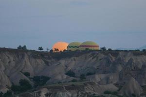 Hot Air Balloons in Cappadocia Valleys photo