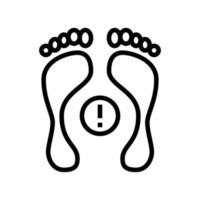 postural deformity feet line icon vector illustration