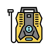 portable air compressor color icon vector illustration