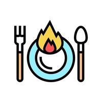 spicy food color icon vector illustration