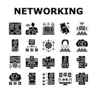 Social Networking Online App Icons Set Vector