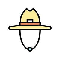 sombrero jardinería color icono vector ilustración
