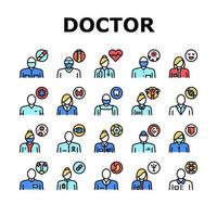 Medical Speciality Collection Icons Set Color Vector