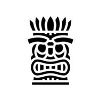 tiki mask glyph icon vector illustration