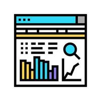 analysis system color icon vector illustration