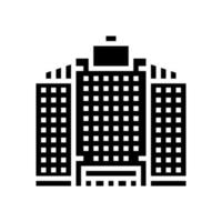 office skyscraper building glyph icon vector illustration