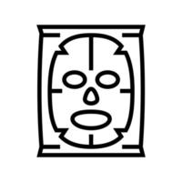 máscara facial belleza accesorio línea icono vector ilustración