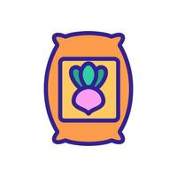 turnip bag icon vector outline illustration