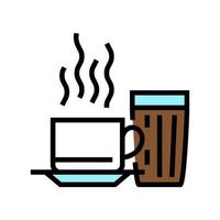 hot cup of coffee color icon vector illustration