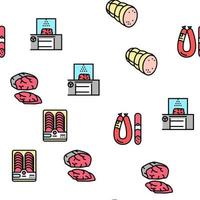 Meat Factory Product Vector Seamless Pattern