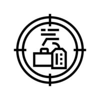 goals reputation management line icon vector illustration