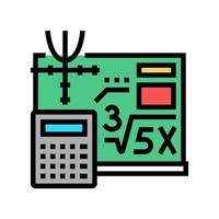 math school lesson color icon vector illustration