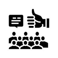 feedback crowdsoursing glyph icon vector illustration flat
