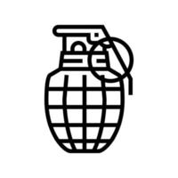 grenade war weapon line icon vector illustration