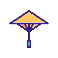 Umbrella icon vector. Isolated contour symbol illustration vector