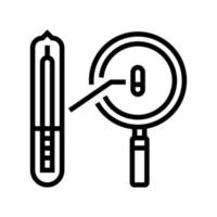 reseaching rfid chip line icon vector illustration