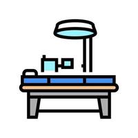 operating table color icon vector illustration