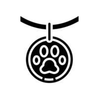 medallion dead pet glyph icon vector illustration