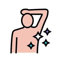 axilla shaved color icon vector illustration