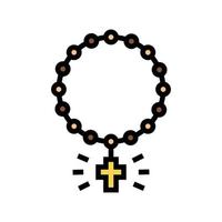 cross christianity color icon vector illustration