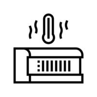 floor heater line icon vector illustration