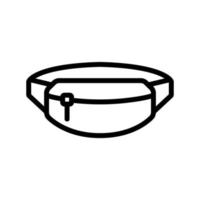 ilustración de contorno de vector de icono de bolsa de cinturón