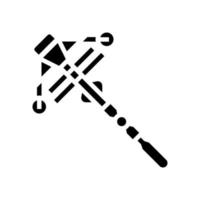 Ilustración de vector de icono de glifo de ballesta de caza