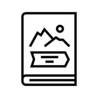 adventure genre line icon vector illustration