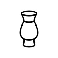 ceramic vase icon vector outline illustration