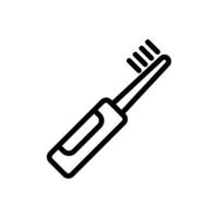 electric brush with anti slip handle icon vector outline illustration