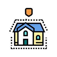 ilustración de vector de icono de color de aislamiento de casa